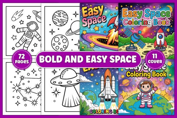 Download Bold and Easy Space Coloring Book Pages - Space coloring book Collection