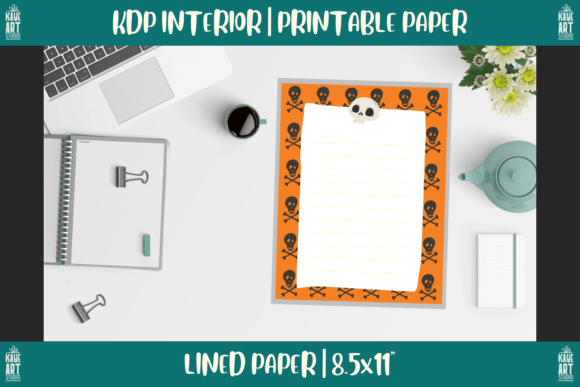 Download KDP Halloween Border - Lined Paper - Kdp halloween Collection