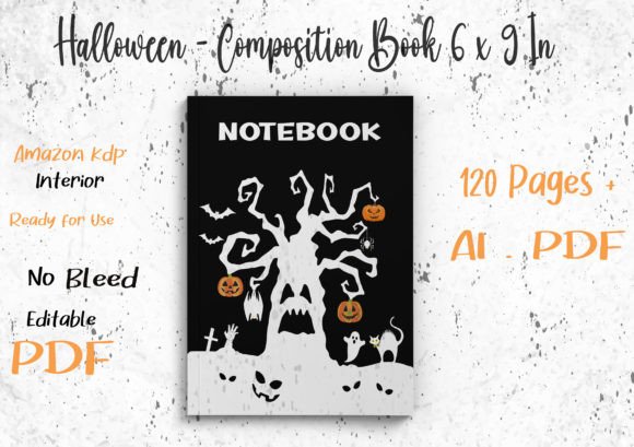 Download KDP Halloween Composition Notebook - Kdp halloween Collection