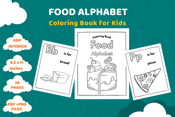 Download Food Alphabet Coloring Book for Kids - Premium Resources