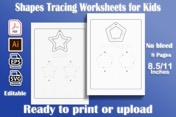 Download Shapes Tracing Worksheets for Kids - Premium Resources