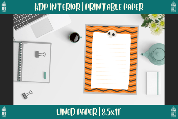 Download KDP Halloween Border - Lined Paper - Kdp halloween Collection